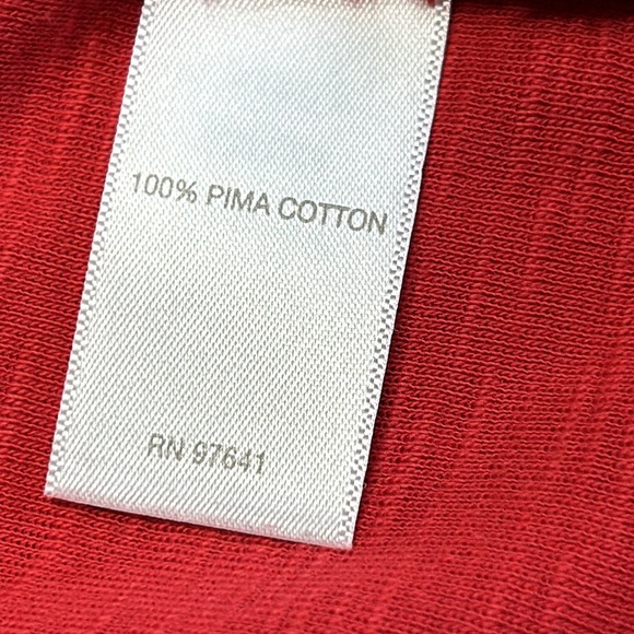 J. Jill Pima Dipped Hem style tunic top. Red. Short sleeve. Size Large. - Picture 8 of 10